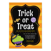 Sweet Trick or Treat Halloween Party Invitation