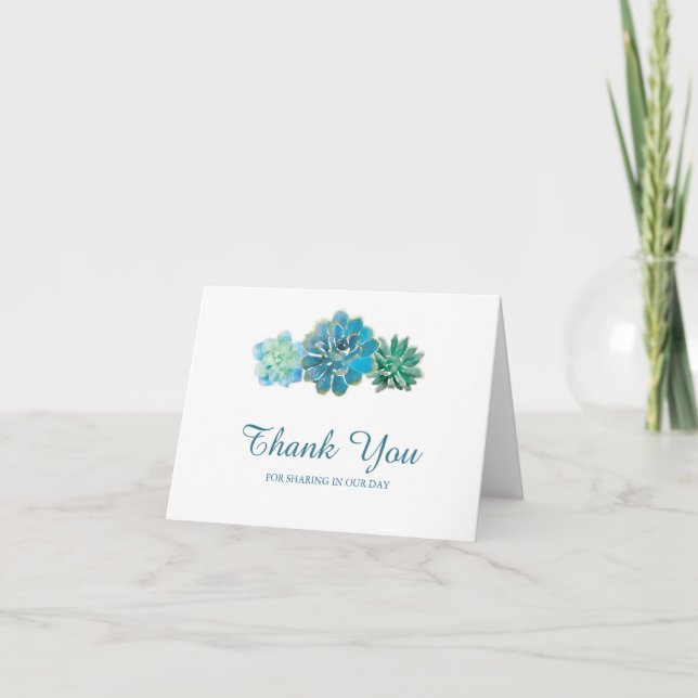 Sweet Trio Succulents | Thank You (Front)