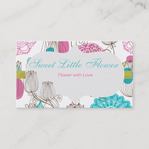 Customizable Sweet Tulip Flowers Business Card