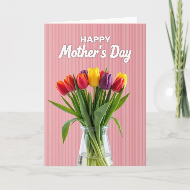 Sweet Tulip Mothers Day Card (Front)