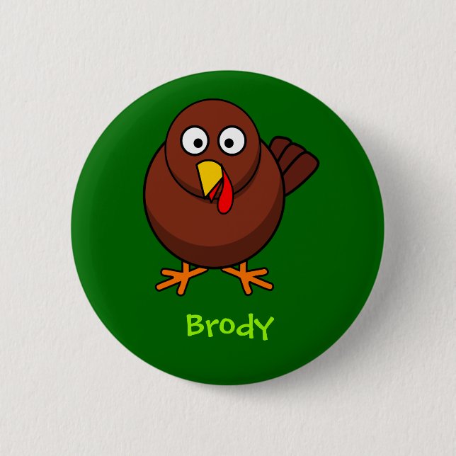 Sweet turkey pinback button (Front)