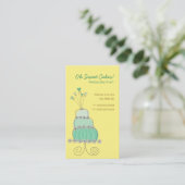 Sweet Turquoise Wedding Cake Custom Profile Card / (Standing Front)