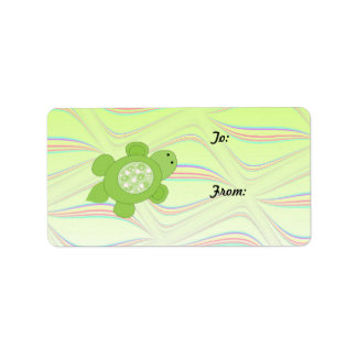 Sweet Turtle Gift Tag Label