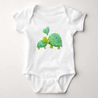 Sweet Turtle Hugs Mom and Baby Baby Bodysuit