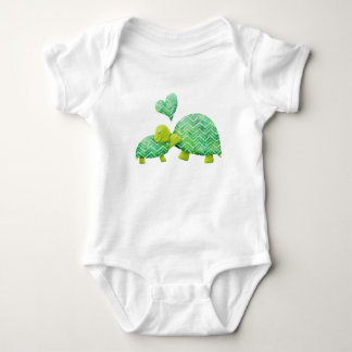 Sweet Turtle Hugs Mom and Baby Bodysuit
