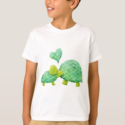 Sweet Turtle Hugs Mom and Baby T_Shirt