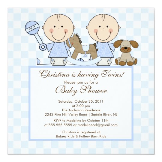 Twin Shower Invitations 9