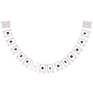 Sweet Two Pastel Dessert 2nd Birthday Bunting Flags