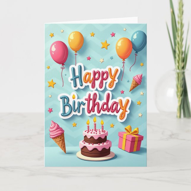 Sweet Type Birthday Card (Front)