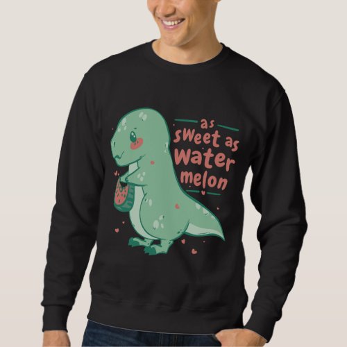 Sweet Tyrannosaurus Rex Watermelon Cartoon Cute Di Sweatshirt