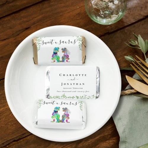 Sweet u Saurus Funny Dinosaur Wedding Custom Hershey's Miniatures