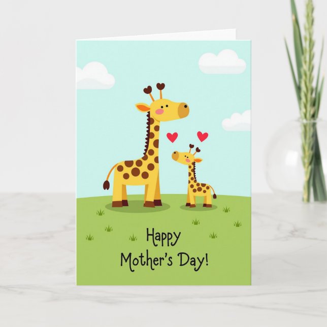 Sweet Ungulate Mothers Day Card (Front)