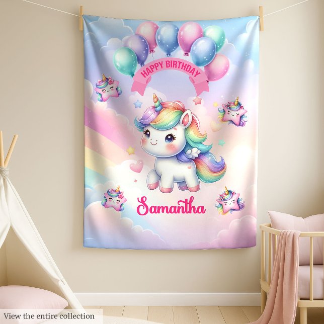 Sweet Unicorn Blanket Personalized Girl Birthday (Sweet Unicorn Blanket Personalized Girl Birthday)