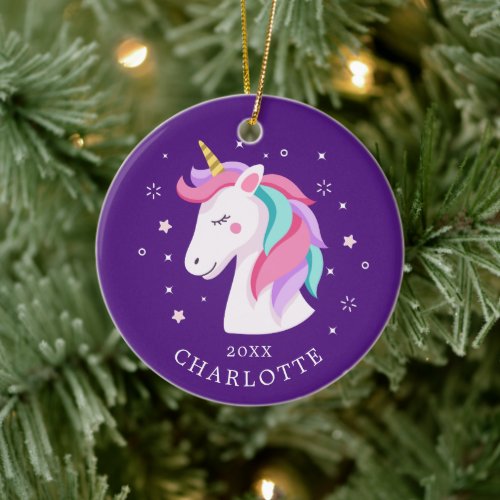 Sweet Unicorn Christmas Ornament