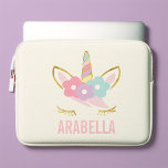 Sweet Unicorn Laptop Sleeve<br><div class="desc">Sweet girly unicorn personalized design.</div>