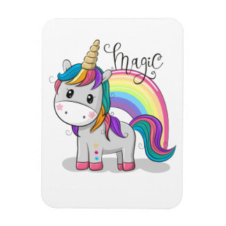 Sweet unicorn with big eyes magnet