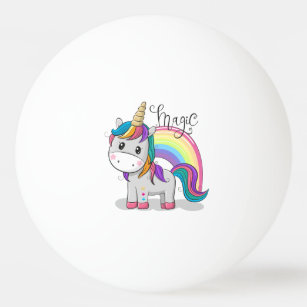 Sweet unicorn with big eyes ping pong ball