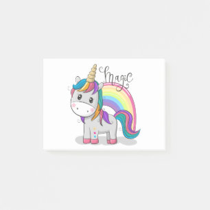Sweet unicorn with big eyes post-it notes
