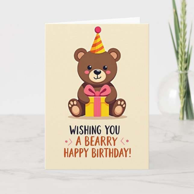 Sweet Ursine Birthday Card (Front)