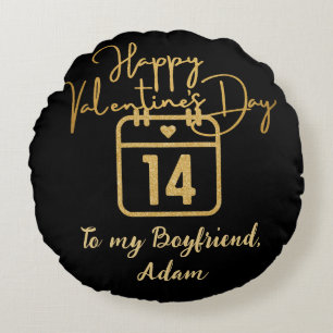 sweet valentine couple personalized customize round pillow