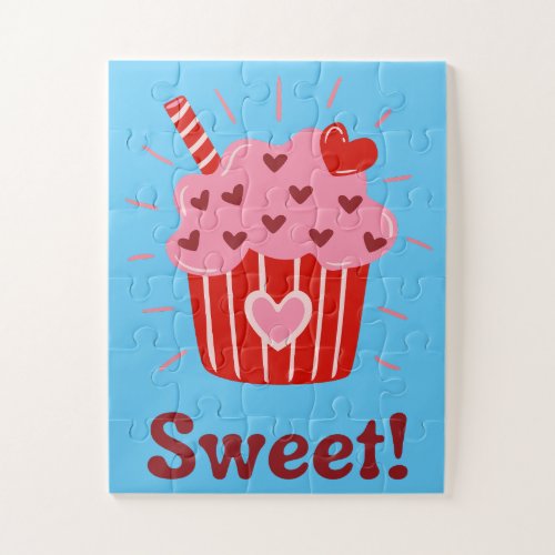 Sweet Valentine Cupcake Puzzle for Kids