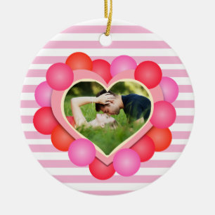 Sweet Valentine Dreams / Photo template Ceramic Ornament