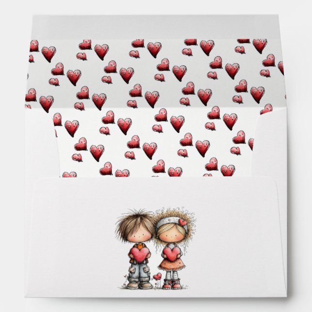 Sweet Valentine Friends Envelope (Back (Bottom))