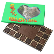 Sweet Valentine Heart Green Chocolate Box