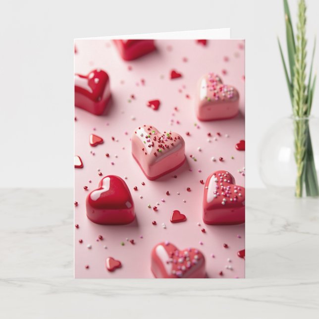 Sweet Valentine Hearts Card (Front)