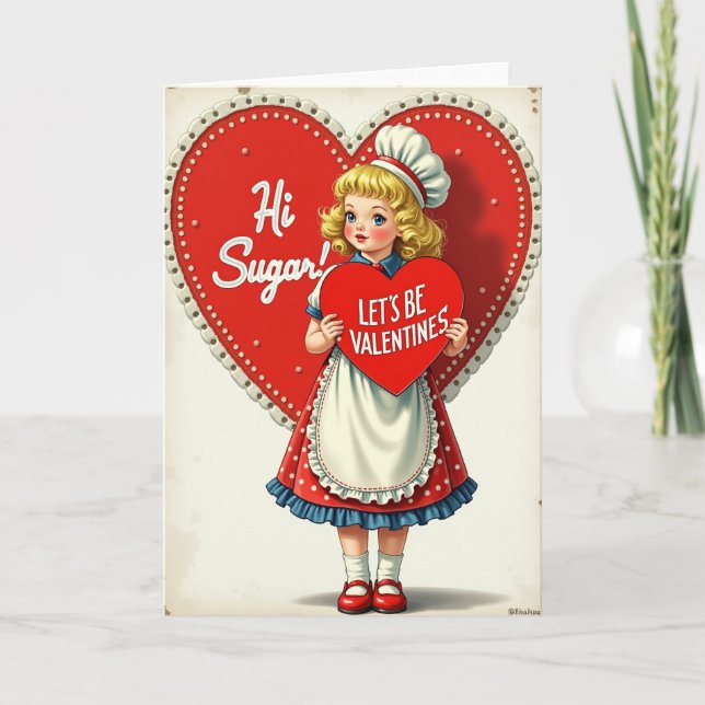 Sweet Valentine Hi Sugar Card (Front)