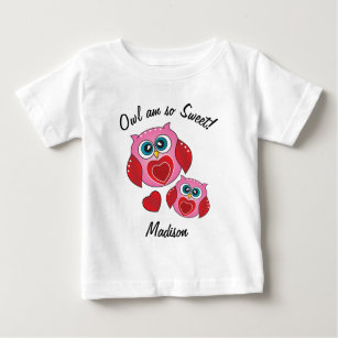 Sweet Valentine Owls Baby T-Shirt