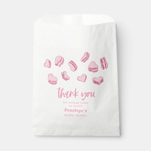 Sweet Valentine Pink Hearts Bridal Shower  Favor Bag