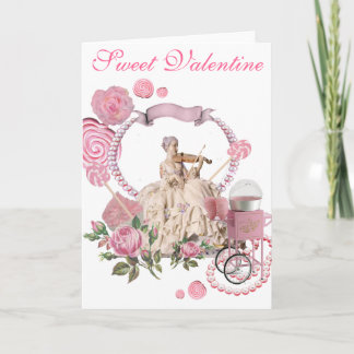 Sweet Valentine rococo love card