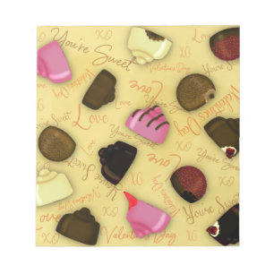 Sweet Valentine - Valentine's Day Candy Pattern Notepad