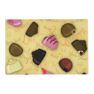 Sweet Valentine - Valentine's Day Candy Pattern Placemat