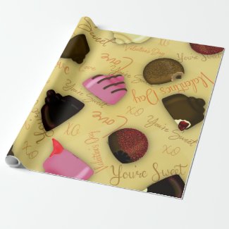 Sweet Valentine - Valentine's Day Candy Pattern Wrapping Paper
