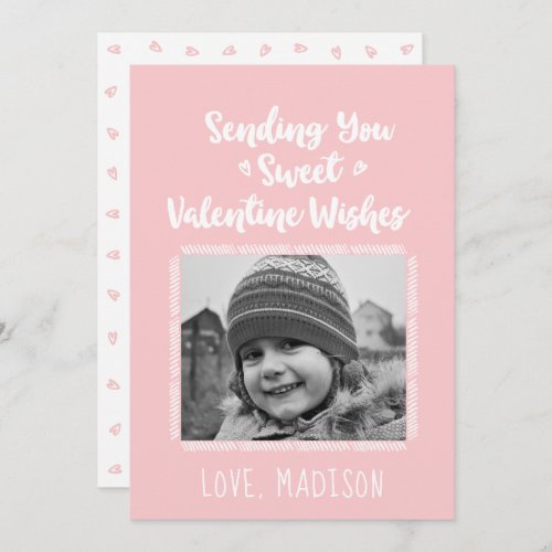 Sweet Valentine Wishes Valentines Day Photo Card