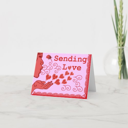 Sweet Valentines Birthday Missing You Love Holiday Card