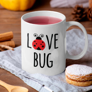 Sweet Valentines Day Love Bug Graphic Coffee Mug