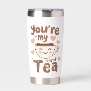 Sweet Valentine's Day Tea Lover Quote Insulated Tumbler