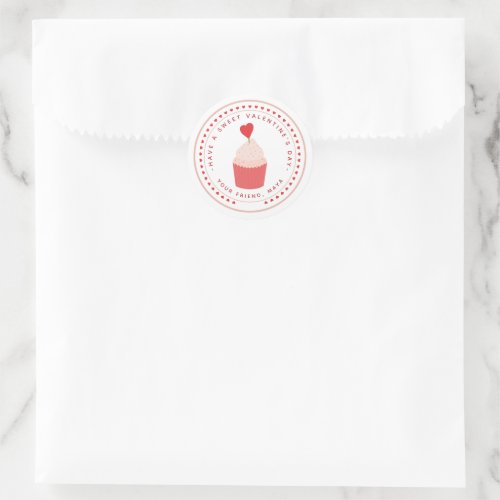 Sweet Valentines Goodie Bag Classic Round Sticker