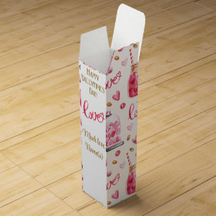Sweet Valentines Wine, Juice & Beverage Bottle Box