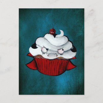 Sweet Vampire Cupcake Postcard by colonelle at Zazzle
