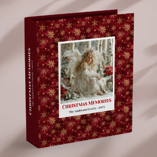 Sweet Victorian Angel Holiday Gold ring binder