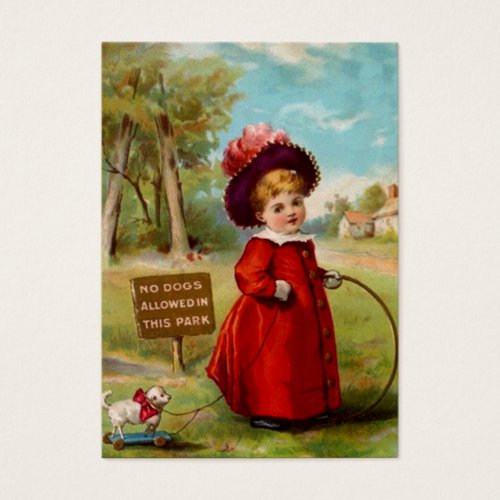 Sweet Victorian Style Gift Tags ~ Miss Dog-Walker Business Cards