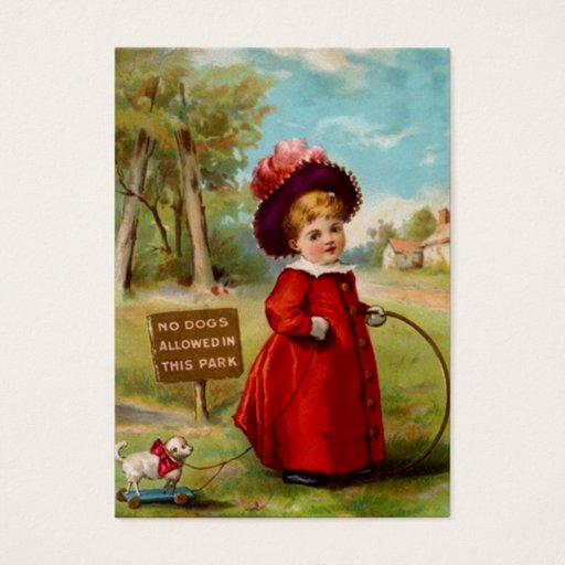 Customizable Sweet Victorian Style Gift Tags ~ Miss Dog-Walker Business Cards