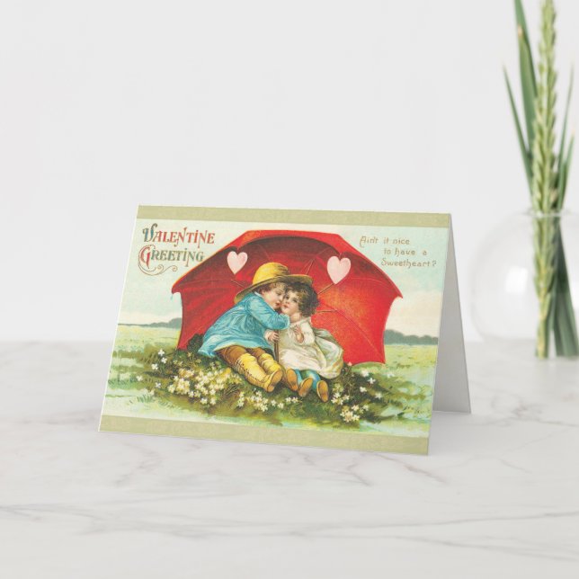 Sweet Victorian Valentine's Day Card (Front)