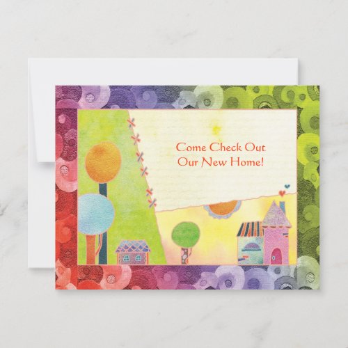 Sweet Village New Home Party Invitations