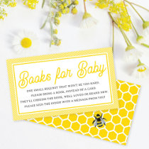 Sweet Vintage Bumblebee Books For Baby Baby Shower Enclosure Card