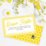 Sweet Vintage Bumblebee Diaper Raffle Baby Shower Enclosure Card